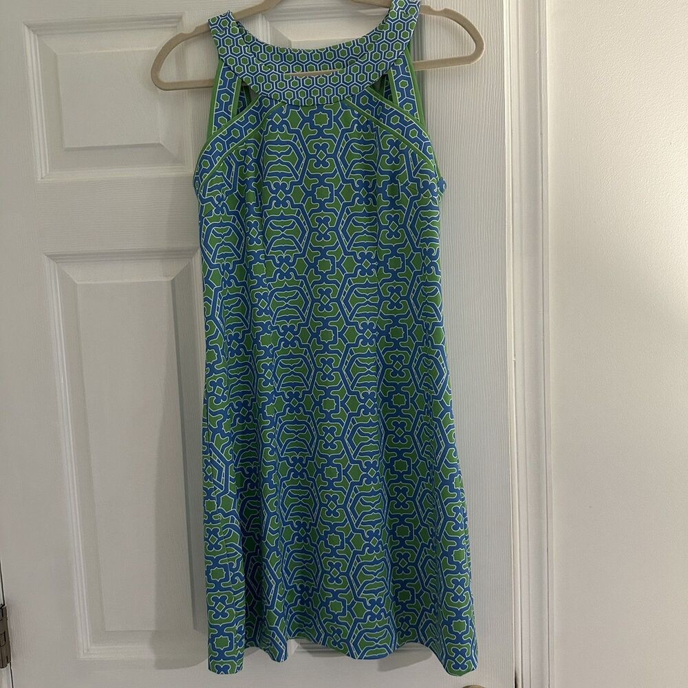 Gretchen Scott Designs Green blue Isosceles Dress Small nwot